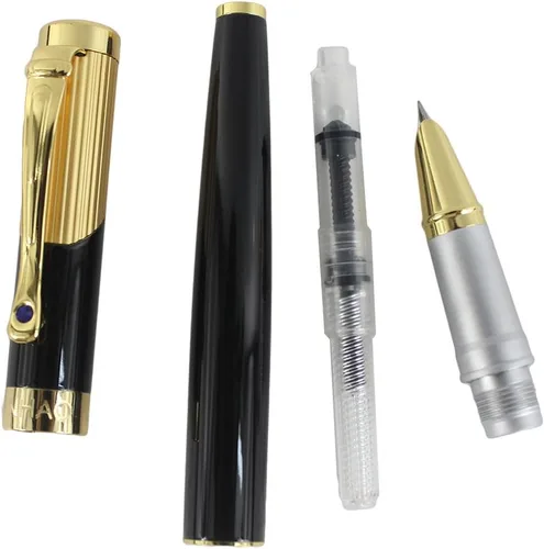 Vista 4 de 9009 Pluma Estilográfica Golden Clip Punta Fina - Negro