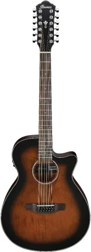 Vista 2 de Ibanez AEG5012 - Guitarra electroacústica de 12 cuerdas - Negra