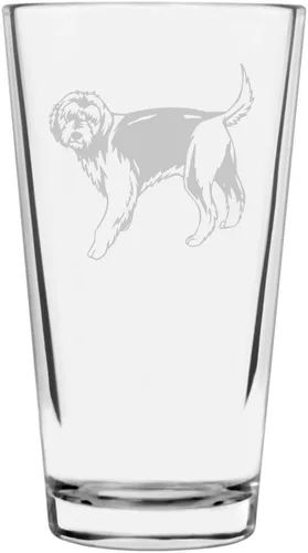 Vista 344 de Podenco Canario - Vaso de pinta de 16 onzas con temática de perro personalizado