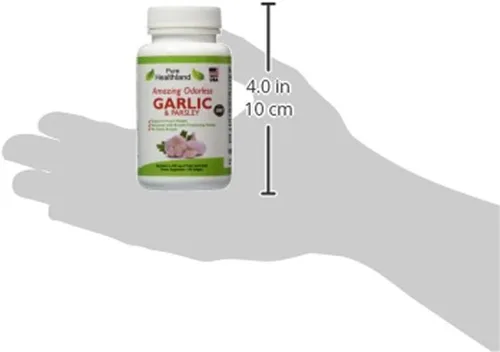 Vista 5 de Cápsulas blandas de suplemento de ajo y perejil inodoro, concentradas a partir de bulbos de ajo fresco, Allium Sativum para hombres y mujeres