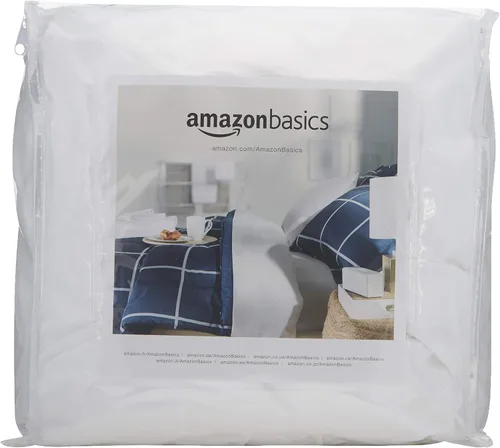 Vista 2 de Amazon Basics - Protector de colchón y base de colchón, impermeable, con cierre de cremallera, de 12 a 18 pulgadas de profundidad, tamaño Queen