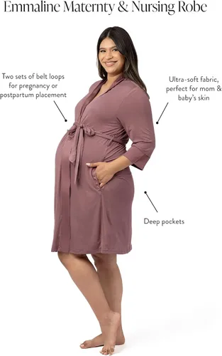 Vista 2 de Kindred Bravely Emmaline - Bata de maternidad y lactancia para hospital, esencial para el parto
