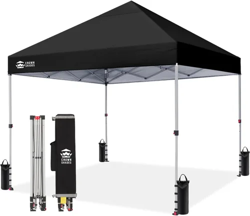 Vista 40 de CROWN SHADES Toldo desplegable de 8 x 8 pulgadas, tienda de campaña de playa con instalación CenterLok de un empuje, parasol fácil para exteriores