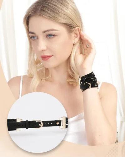 Vista 5 de Compatible con correa de reloj de 1.575 pulgadas para mujer Series 8/7/6/SE, pulseras de cuero de gamuza con cierre ajustable para series 5/4/3/2/1