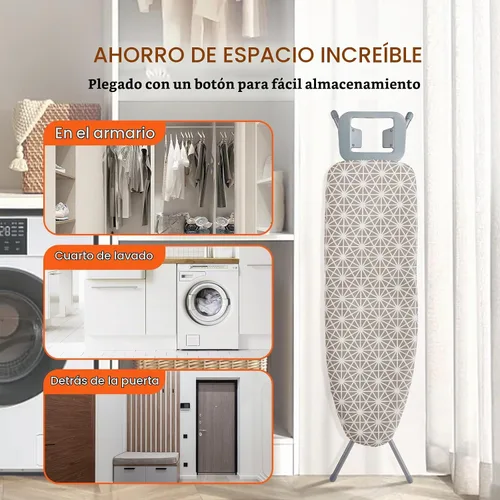 Vista 7 de VEVOR Tabla de Planchar con Superficie de Planchar Grande de 51 x 13 Pulgadas, Tabla de Planchar con 4 Capas Gruesas con Cubierta Resistente al