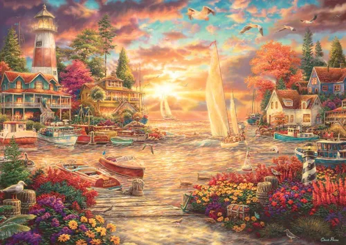 Vista 5 de Anatolian Puzzle - Faro azul, rompecabezas de 3000 piezas, #4936