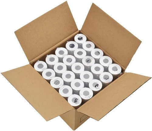 Vista 12 de MFLABEL 2 rollos de 0,6 cm x 15,2 metros de papel térmico para caja registradora, POS, Papel de recibo para tarjeta de crédito, 5 rollos