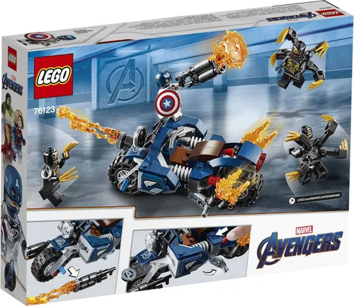 Vista 5 de LEGO Marvel Avengers Capitán América: Outriders Attack 76123 Kit de construcción (167 piezas)
