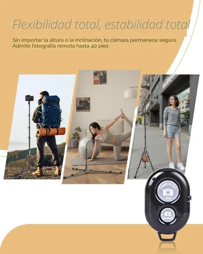 Vista 4 de CAMBOFOTO 84" Phone Tripod, Tall Tripod for iPhone with Gooseneck & Remote