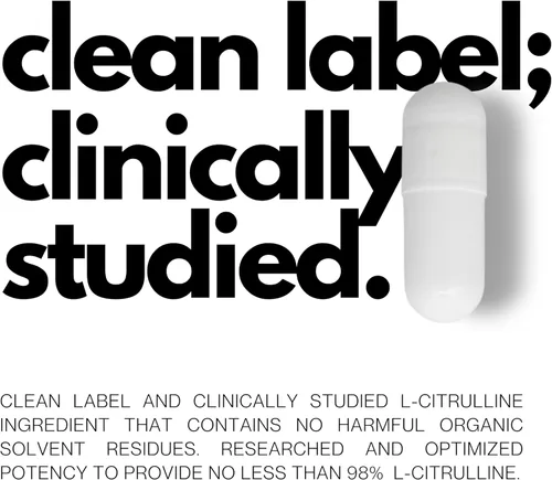 Vista 4 de FOLIUS LABS Clean Label L Citrulina Suplemento – Apoya la salud muscular, aumenta el óxido nítrico, suplementos de aminoácidos pre-entrenamiento