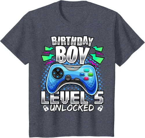 Vista 23 de Camiseta para niños con diseño de videojuegos desbloqueados de nivel 5 Negro
