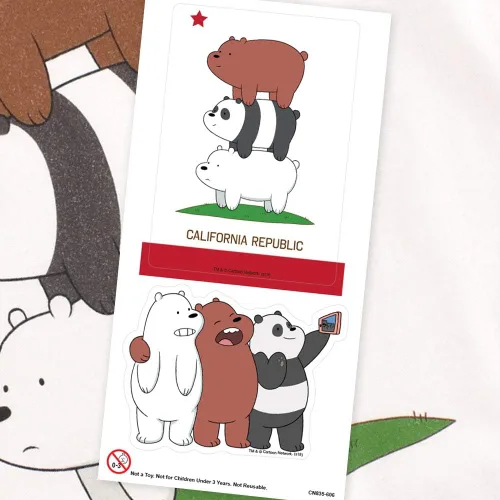 Vista 6 de Popfunk Classic We Bare Bears - Camiseta y pegatinas de red de dibujos animados