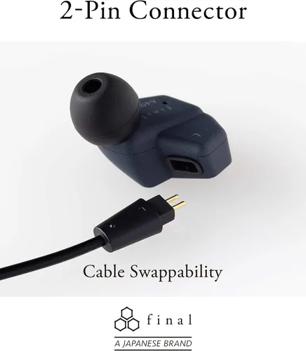 Vista 6 de Final Auriculares IEM A4000 de un solo controlador, sonido de alta fidelidad, cable desmontable, monitores intrauditivos ligeros, calidad de audio