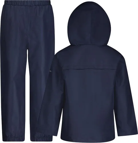 Vista 2 de LONDON FOG Conjunto de traje de lluvia impermeable para niños con capucha y pantalones de salpicaduras
