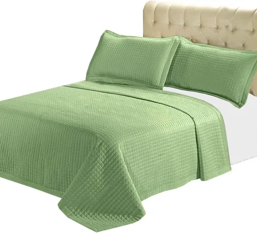 Vista 14 de sheetsnthings Juego de sábanas de microfibra acolchada sin arrugas de lujo de 2 piezas (beige, individual)