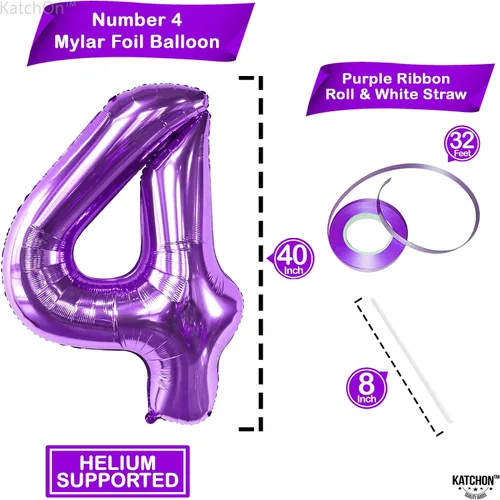 Vista 268 de KatchOn Globo negro del número 1 de 40 pulgadas, globo de feliz cumpleaños Large Mylar Number One Balloon for 1st Birthday Decorations, Foil