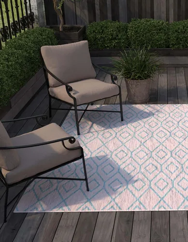 Vista 10 de Jill Zarin Outdoor Collection - Alfombra de área - Turcas y Caicos (2' 2" x 3' 1" Rectángulo Beige/Marrón)