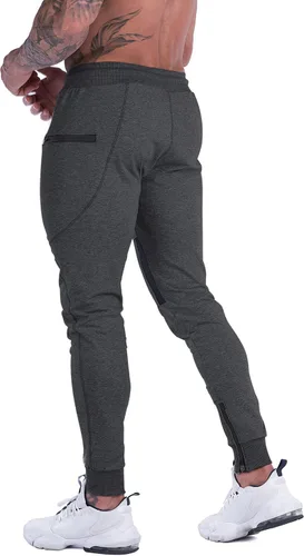Vista 5 de MAIKANONG Pantalones deportivos para hombre, pantalones cónicos, informales, para entrenamiento, gimnasio, entrenamiento, pantalones ajustados