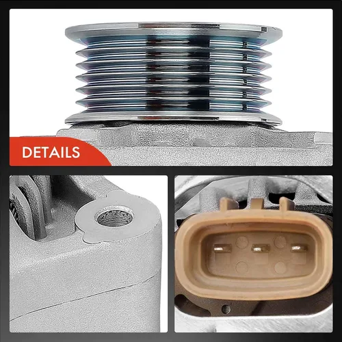 Vista 8 de A-Premium Alternador compatible con Toyota Supra 1993 1994 1995 1996 1997 1998, 3.0L, 12V 90A polea de 6 ranuras en sentido horario, repuesto #