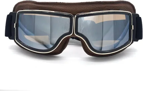 Vista 10 de Gafas de Motocicleta Vintage Antiarañazos Gafas de Scooter Esquí para Hombres Mujeres Adultos