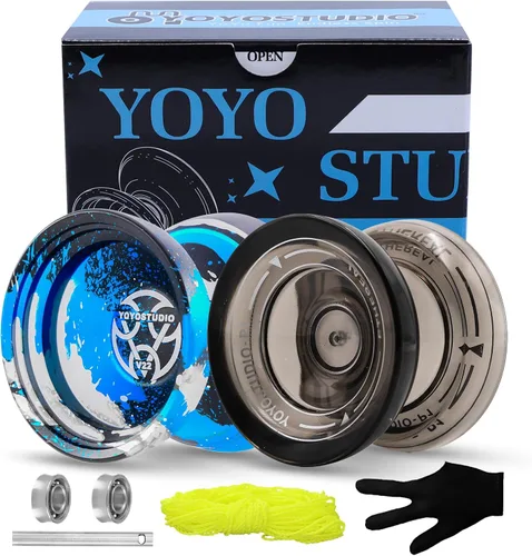Vista 5 de YOYOSTUDIO Yoyo Profesional para Niños/Adultos, Paquete de 2 Yoyos, Yoyo Sensible V22 & P1, Yoyo de Doble Propósito para Principiante/Avanzado, 10