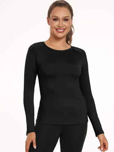 Vista 37 de CADMUS Paquete de 1 o 3 camisetas de entrenamiento de manga larga para mujer, camiseta de compresión de ajuste seco para correr