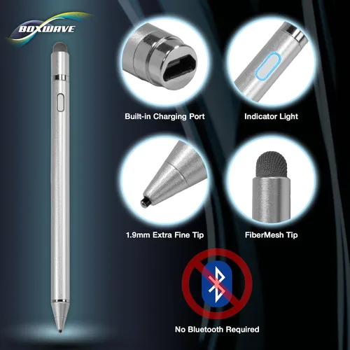 Vista 4 de BoxWave Lápiz óptico compatible con SEBBE Android 11 Tablet S23 (10.36 pulgadas), AccuPoint Active Stylus, lápiz digital electrónico con punta ultra