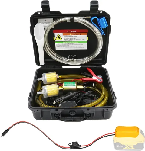 Vista 12 de Juego de bomba de transferencia de combustible de 12V 75W, bomba de transferencia de gasolina que mueve hasta 110 galones de gasolina o diésel por