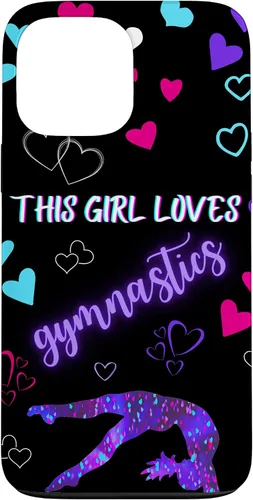 Vista 23 de Funda para iPhone 16 Gymnast This Girl Heart Loves Gymnastics Pink Teal