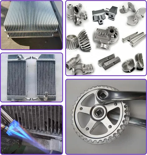 Vista 5 de Paquete de 50 varillas de soldadura de aluminio de 1/16 x 13 pulgadas, varillas de soldadura de aluminio para antorcha de propano, reparación