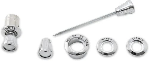Vista 2 de Scott Drake Kit de bisel y perilla cromados para salpicadero, compatible con Ford Mustang 1965-1966, modelo C5ZZ-10852-K