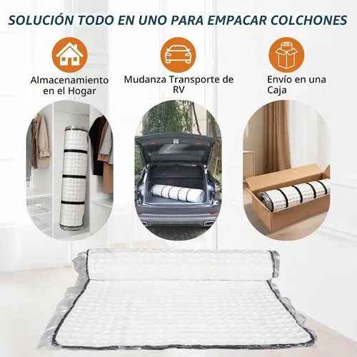 Vista 6 de Bolsa de vacío para colchón de espuma con 4 correas ajustables, Queen/Full