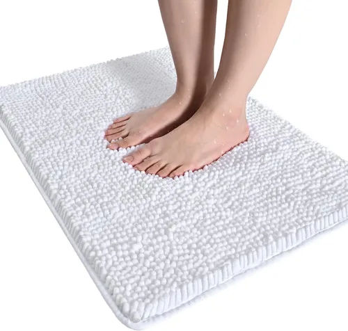 Vista 26 de LOCHAS - Alfombra de baño de lujo lanuda de 24 x 17 pulgadas, color beige