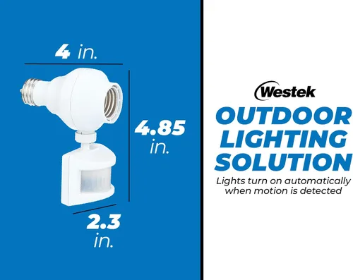 Vista 6 de Westek OMLC3BC-4 OMLC163BC Control de luz con detección de movimiento, blanco