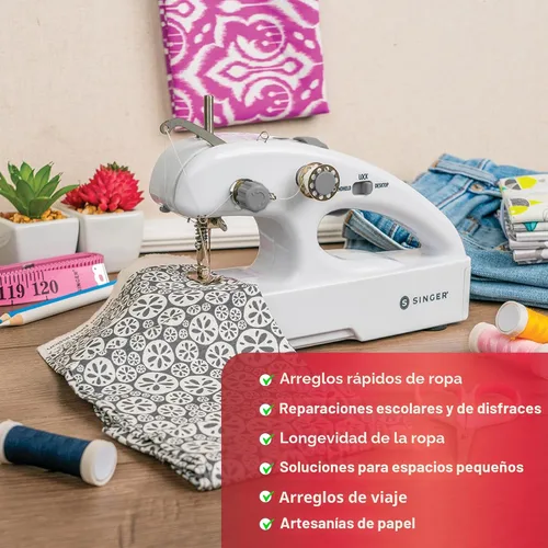 Vista 3 de SINGER Stitch Quick + Paquetes de máquina de coser portátil inalámbrica (Stitch Quick + de dos hilos)