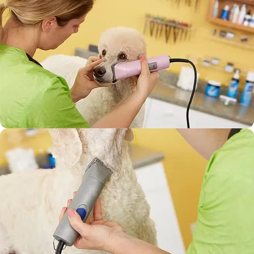 Vista 7 de Paquete de 2 cuchillas para cortar perros #40 compatibles con Andis Clippers de acero con infusión de carbono, desmontable, borde afilado