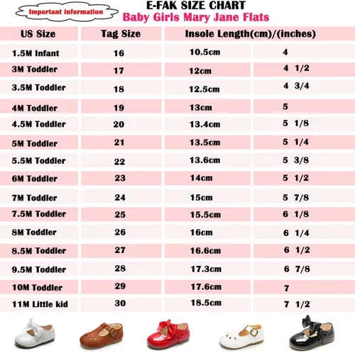 Vista 7 de E-FAK Zapatos Mary Jane planos con lazo antideslizante para niñas pequeñas, zapatos de vestir para primeros pasos, zapatos de boda de princesa