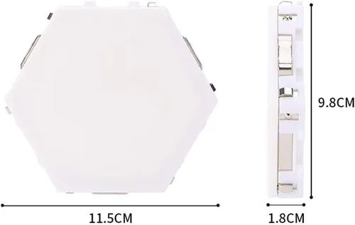 Vista 5 de QFFL Paneles de luz LED inteligentes hexágonos luces LED Paneles de luz LED multicolor triángulo panel USB a interfaz para conectar para el hogar