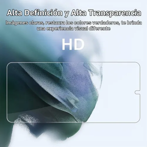 Vista 6 de Protector de pantalla de vidrio templado para Galaxy S21 + protector de lente de cámara [2 + 2 unidades] [compatible con fundas] [antiarañazos]