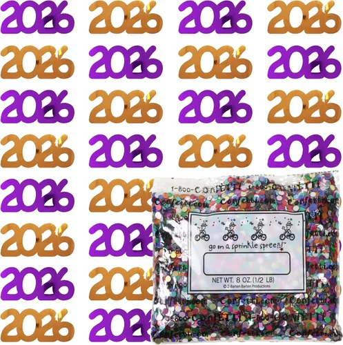 Vista 72 de Confetti Year 2023 Blue Royal, Orange Combo - 2 bolsas de media onza (1 oz)