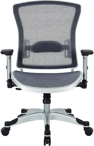 Vista 11 de Space Seating Silla de oficina de rejilla de aire ejecutiva serie 317 con respaldo de malla transpirable, soporte lumbar, control de inclinación