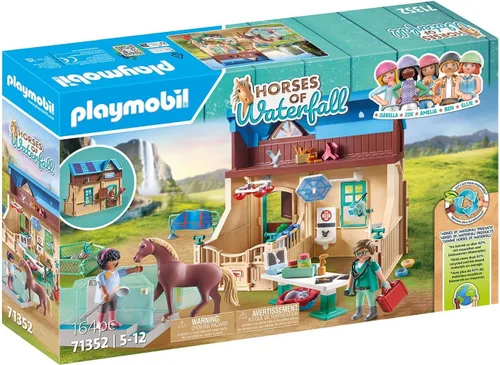Vista 4 de Playmobil Caballos de la Cascada - Terapia Ecuestre y Práctica Veterinaria