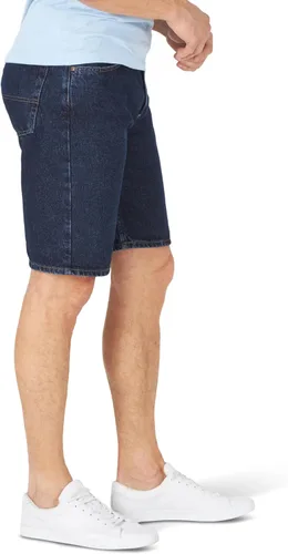 Vista 2 de Wrangler Authentics pantalones cortos de jean clásicos con cinco bolsillos de ajuste relajado para hombre Dark Rinse