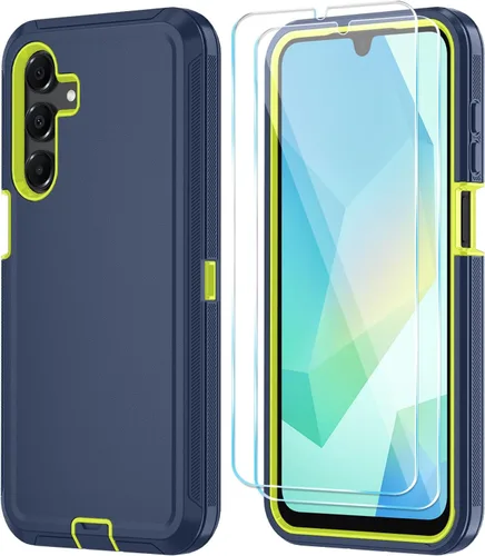 Vista 12 de Qinmay Funda para Samsung Galaxy A15 5G con protector de pantalla HD, resistente a los golpes y a las caídas, funda de 3 capas para Galaxy A15, Negro