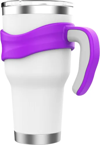 Vista 8 de Mango de vaso para vaso YETI Rambler, Rtic de 30 onzas, diseño anterior, Sic, OZARK TRAIL y más, sin BPA (solo asa) (negro)