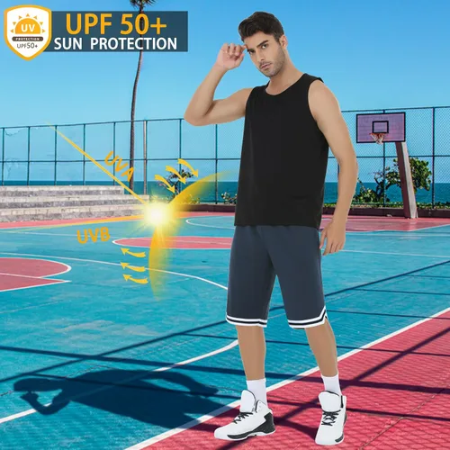 Vista 5 de JIM LEAGUE Pantalones cortos de baloncesto para hombre de 11 pies Pantalones cortos deportivos de malla larga con bolsillos con cremallera