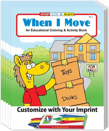 Vista 6 de ZOCO – When I Move – Libros para colorear de la casa nueva (paquete de 25 unidades, con lápices de colores) – Folletos de agentes inmobiliarios