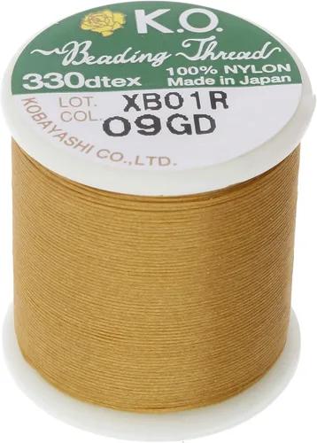 Vista 25 de KO Hilo de nailon para cuentas, color verde manzana, japonés previamente encerado 100% nailon, 330TEX, resistente a enredos, carrete de 50 m / 55