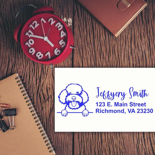 Vista 128 de American Bulldog Stamp Duo, Custom Return Address for Dog Lovers, Personalized Mail Mark for Letters and Cards
