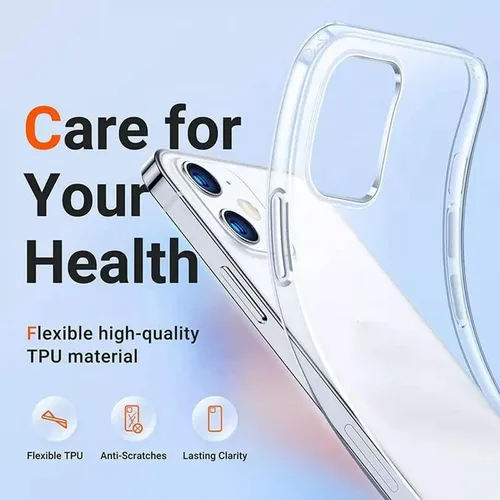 Vista 2 de Funda para Umidigi Bison X10 Pro + [2 unidades] Protector de pantalla de vidrio templado – Silicona transparente suave flexible parachoques a prueba
